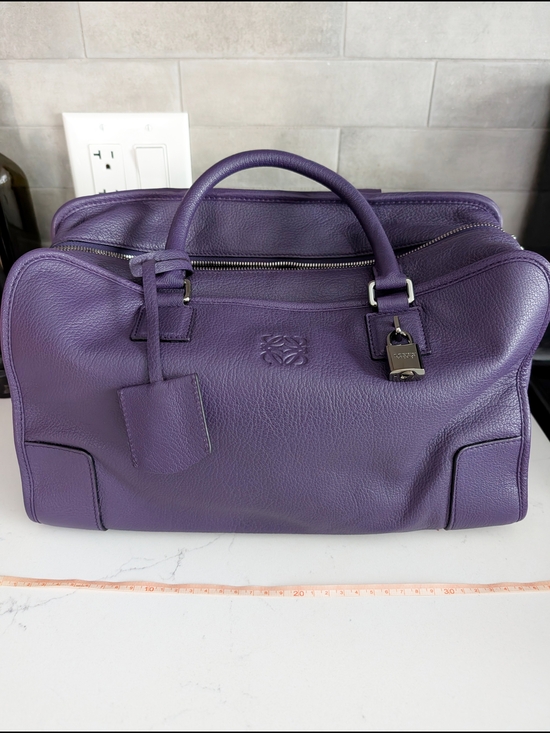 Loewe Handbags - Loewe Amazona Purple Leather Top-Handle Tote